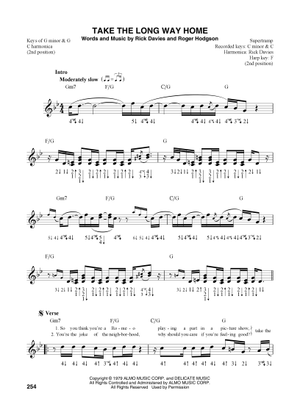 Play Official version of Take the long way home sheet music by Supertramp for Harmonica MuseScore