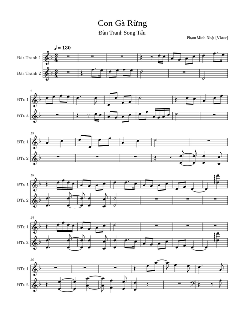Con Gà Rừng đàn tranh song tấu – phamminhnhat0