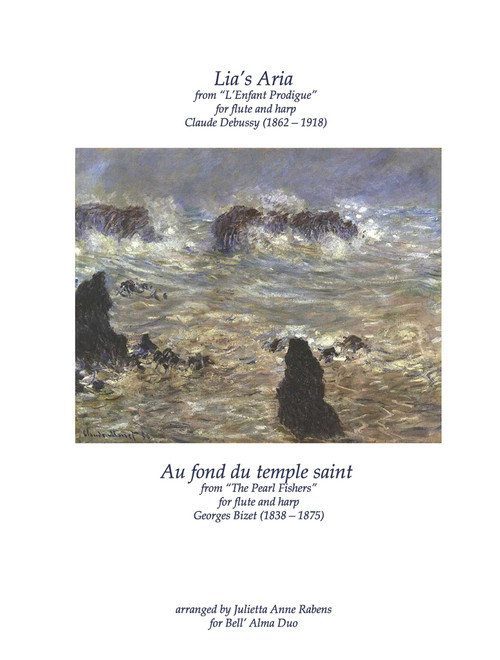 "Lia's Aria" by Claude Debussy and "Au fond du temple saint" by Georges Bizet (Arr. Julietta Anne Rabens) (Instrumental Duet)