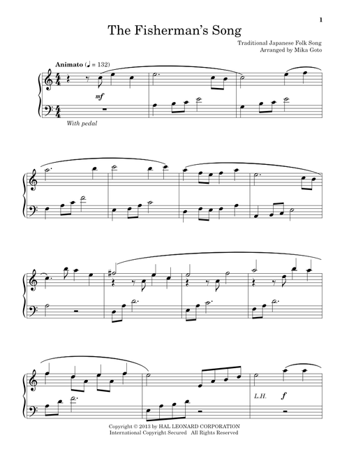 The Fisherman's Song (arr. Mika Goto) - Traditional Japanese Folk Song (Educational Piano)