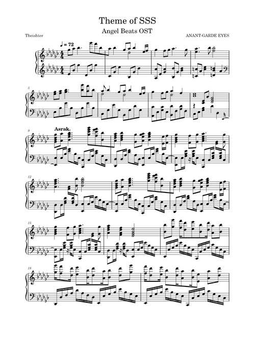 Theme of SSS – ANANT-GARDE EYES and Maeda, Jun