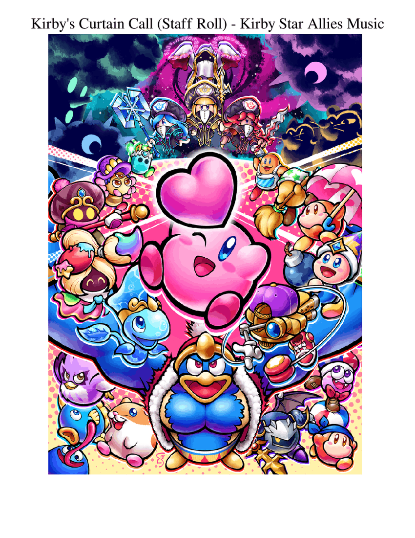 Kirby's Curtain Call Staff Roll - Kirby Star Allies Music Sheet music for  Piano (Solo) 