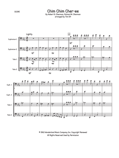 Chim Chim Cher-Ee (Arr. Tim Olt) - Julie Andrews And Dick Van Dyke (Brass Ensemble)