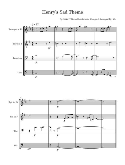 Henry's theme – Mike O'Donnell Henry's Sad Theme