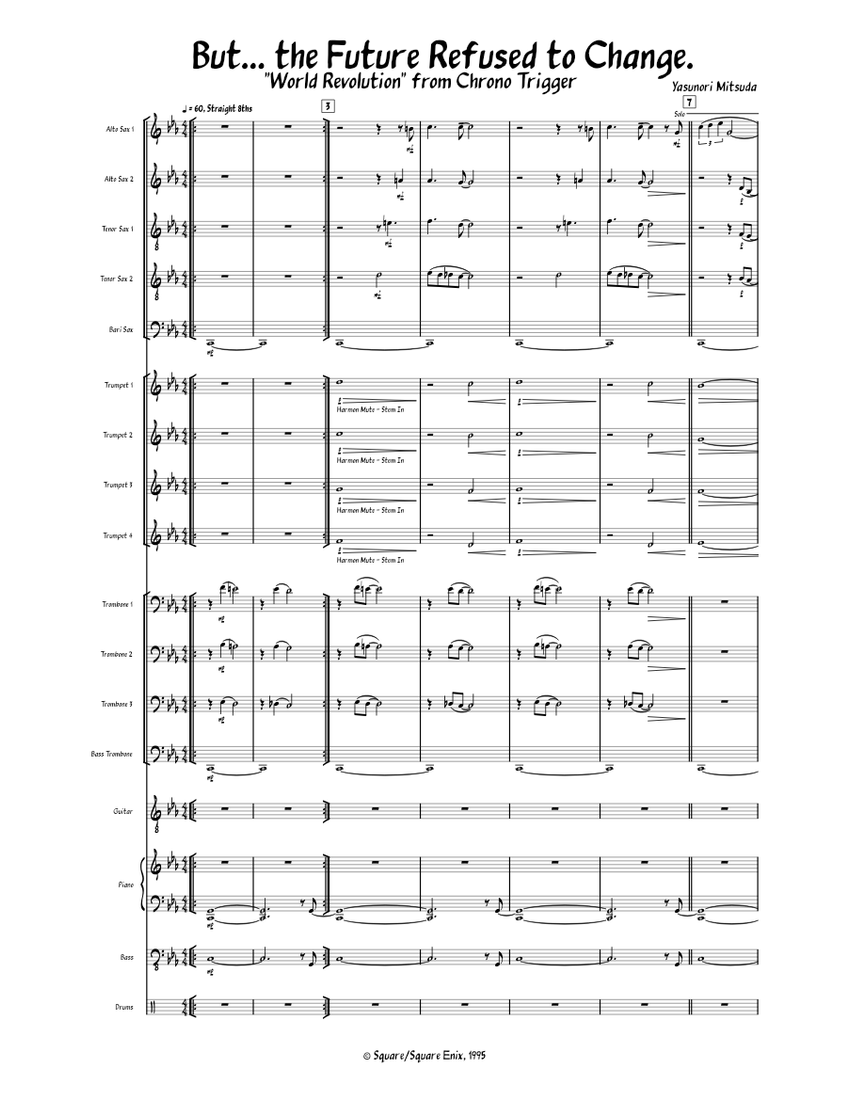 その他 TOMORROW [BANDO SCORE] Tomorrow 2 Sheet Music for Trombone, Euphonium, Flute