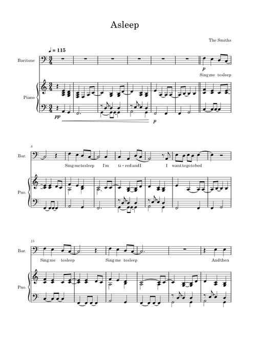 Asleep – The Smiths (Baritone)