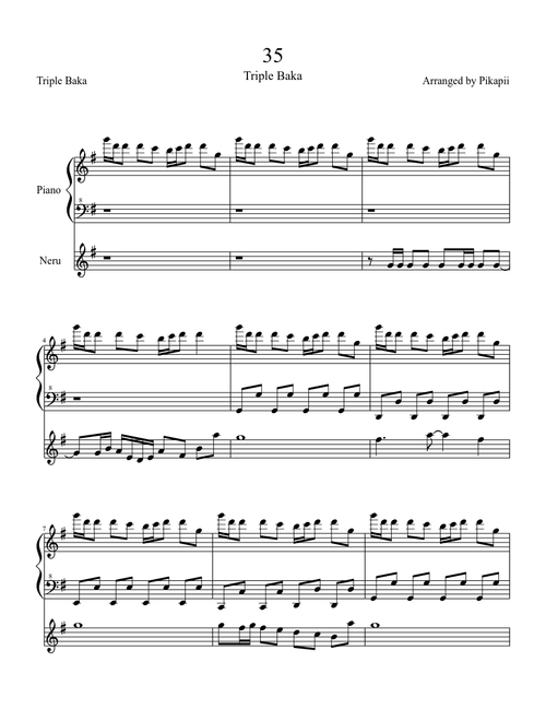 Triple Baka (Piano)