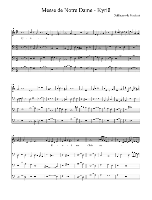 Messe de Notre Dame - Kyrië