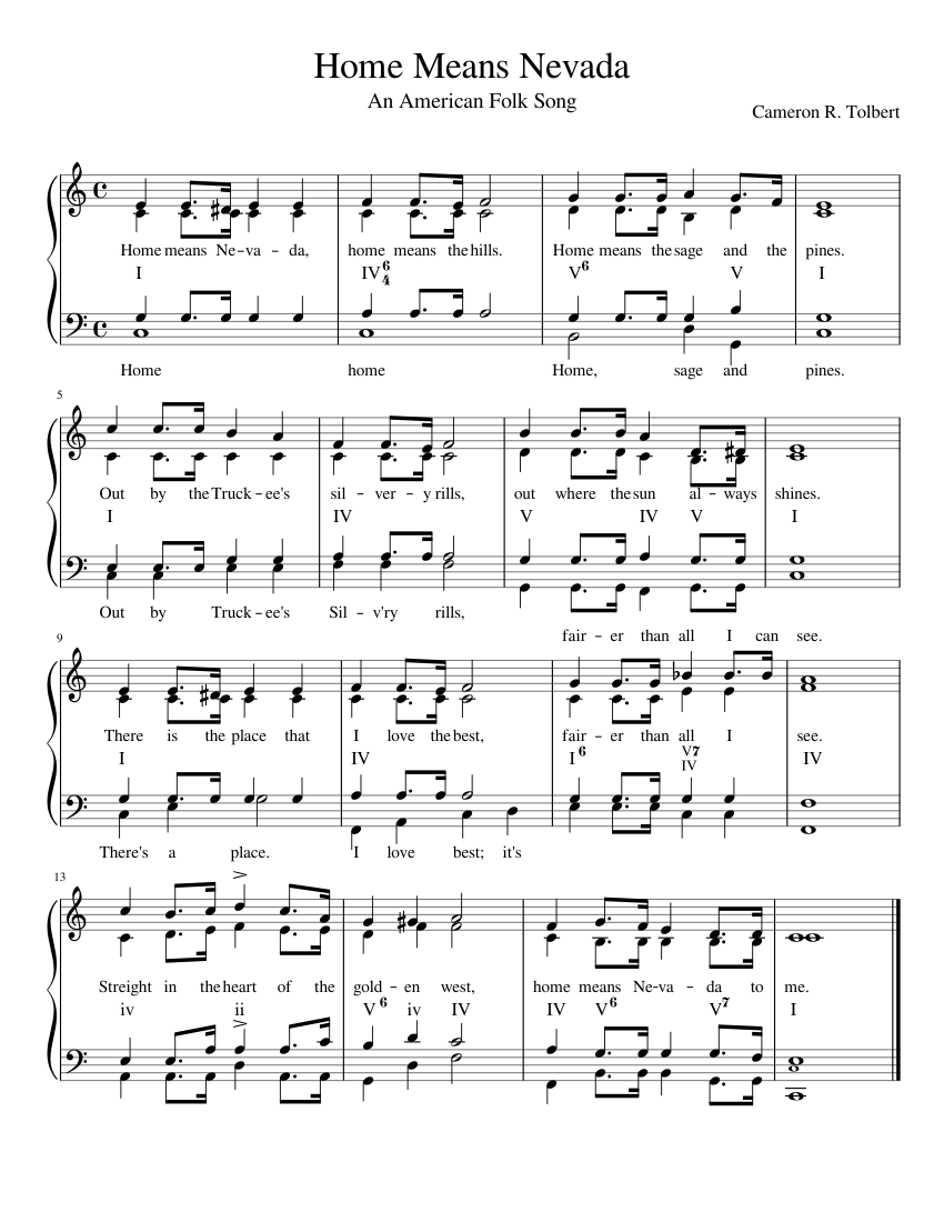 Home Means Nevada Sheet music for Piano (Solo)