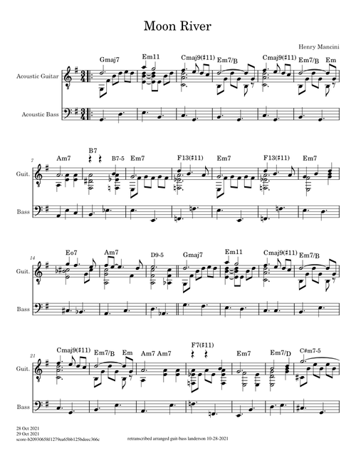 Moon River – Henry Mancini