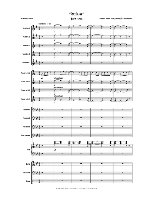 For Elise (Arr. Nathaniel Hontz) - Saint Motel (Jazz Ensemble)