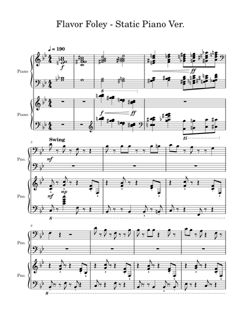 Flavor Foley - Static Piano Ver.