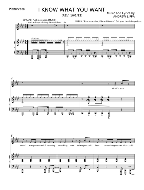 I Know What You Want - Andrew Lippa