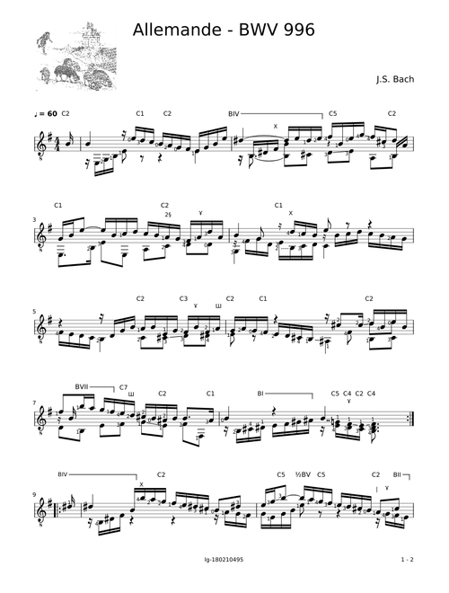 Allemande - BWV996