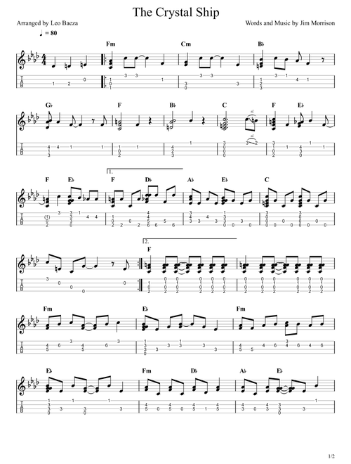 The Crystal Ship (Arr. Leo Baeza) - The Doors (Ukulele)