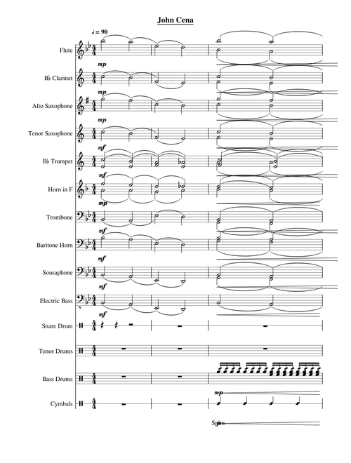 John Cena Marching Band/Pep Band Arrangement