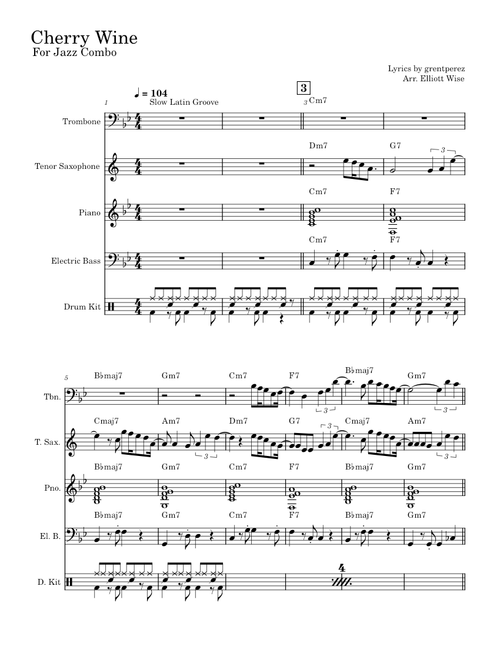 Cherry Wine for jazz combo