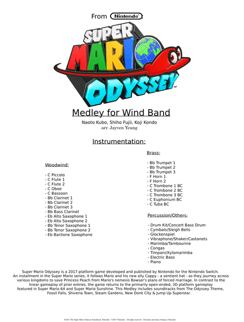 Super Mario Odyssey: Medley for Wind Band