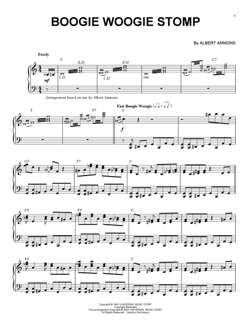 Boogie Woogie Stomp (arr. Brent Edstrom) - Albert Ammons (Piano Solo)