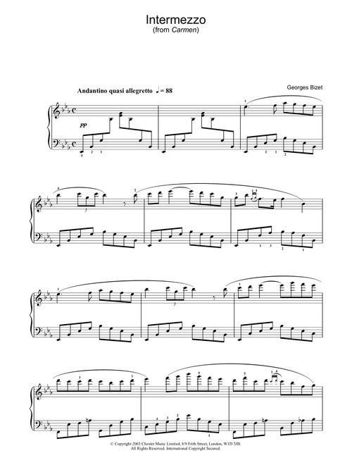 Intermezzo - Georges Bizet (Piano Solo)