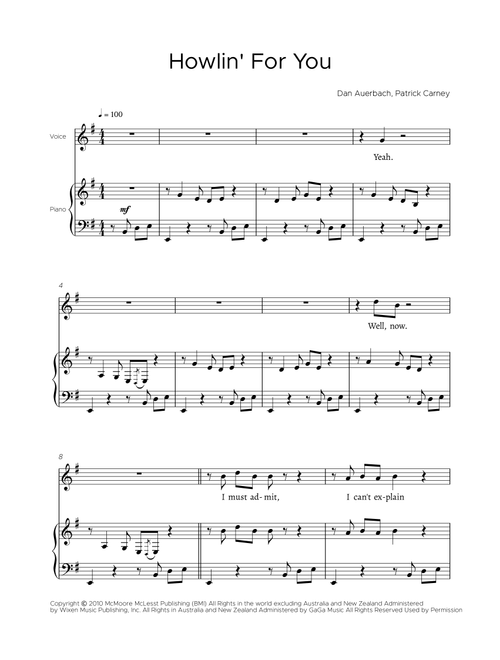 Howlin' For You (Arr. Bisdre Santos) - The Black Keys (Lead Sheet - Fake Book)
