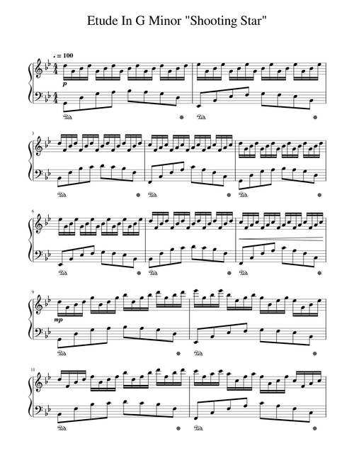 Etude In G Minor "Shooting Star"