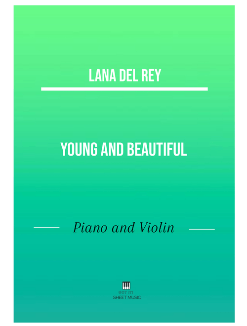 Young And Beautiful (Arr. ANDRE LAITANO) - Lana Del Ray (Small Ensemble)