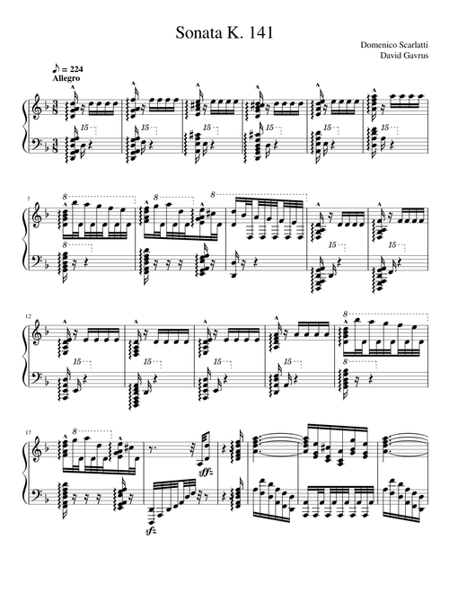 Etude pour le piano no.2 (Sonata) – Scarlatti/Gavrus