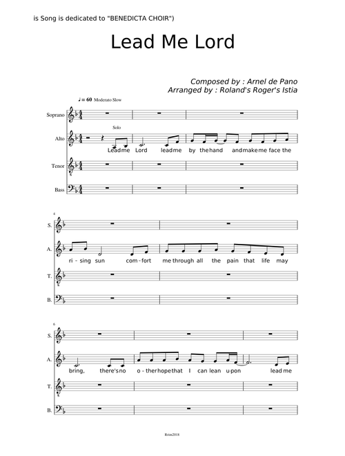 Lead Me Lord (Arr. Rolands Rogers)