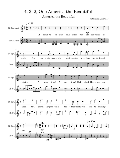 America the beautiful – Misc Traditional