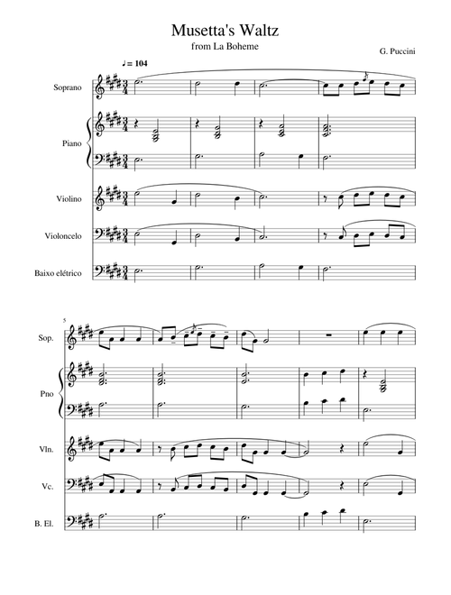 Musetta's Waltz - incompleto