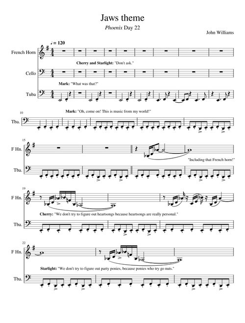 Jaws theme (short arrangement)