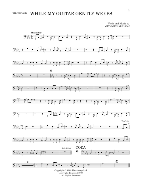 While My Guitar Gently Weeps - The Beatles (Trombone Solo)