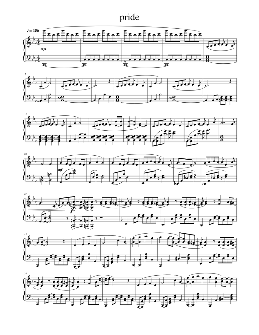 pride Sheet Music for Piano (Solo) | MuseScore.com