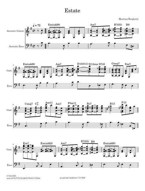 Estate – Bruno Martino - Bruno Brighetti