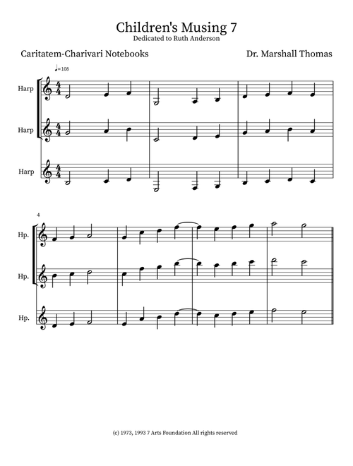 Children's Musing 7 - Celebrity Chamber Players (Small Ensemble)