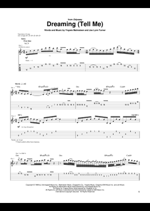 Play Official version of Rising force sheet music by Yngwie