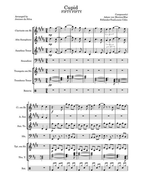 CUPID (Arr. Jenison da Silva) - FIFTY FIFTY (Lead Sheet - Fake Book)