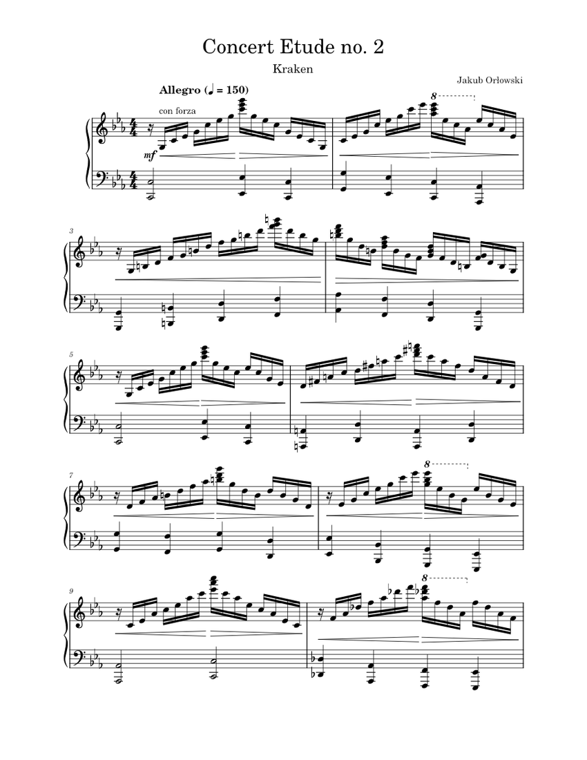 Concert Etude no. 2 Sheet music for Piano (Solo)