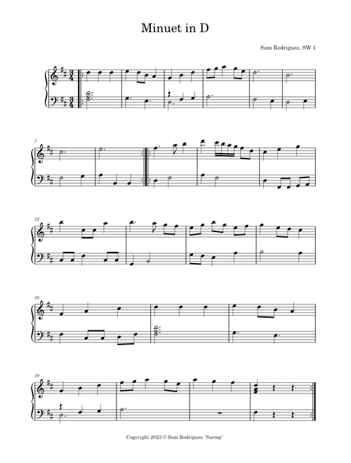 Minuet in D