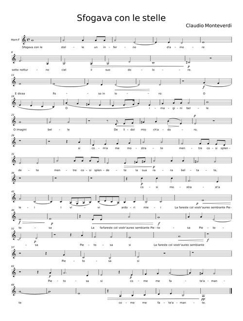 Sfogava con le stelle - Claudio Monteverdi