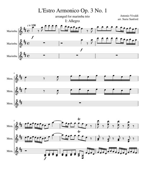 L'Estro Armonico Op. 3 No.1 (movement one)
