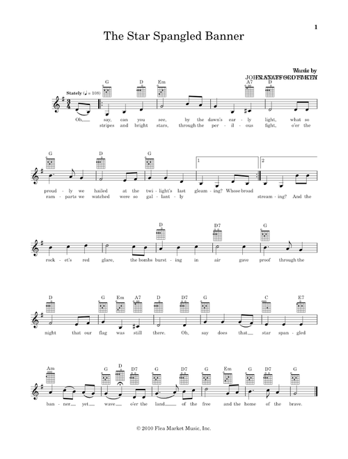 The Star Spangled Banner (from The Daily Ukulele) (arr. Liz and Jim Beloff) - John Stafford Smith (Ukulele)