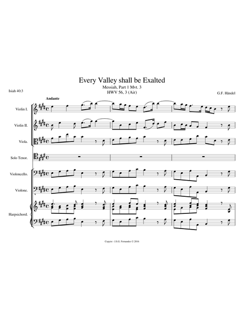 G.F. Händel - "Every Valley shall be Exalted" (HWV 56, Air for Tenor)