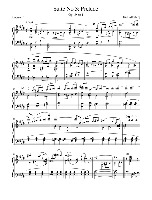 Suite No3 Op 12 No1 – Kurt Atterberg