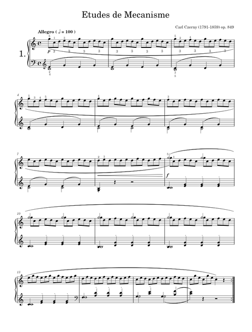 Czerny 30 Etudes Op.849