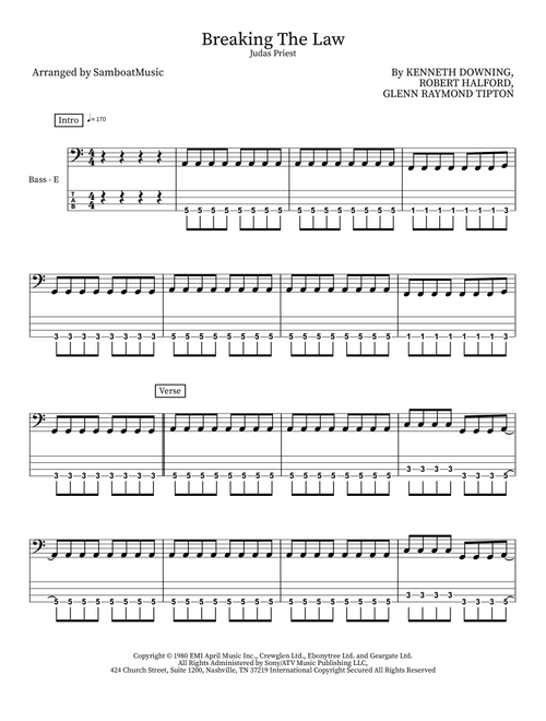 Breaking The Law (Arr. SamboatMusic) - Judas Priest (Instrumental Solo)