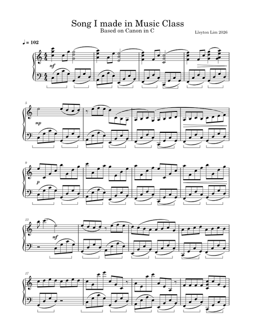 Song I made in Music Class