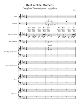 アート・デザイン・音楽 ASIA Band Score Free Asia sheet music | Download PDF or print on Musescore.com