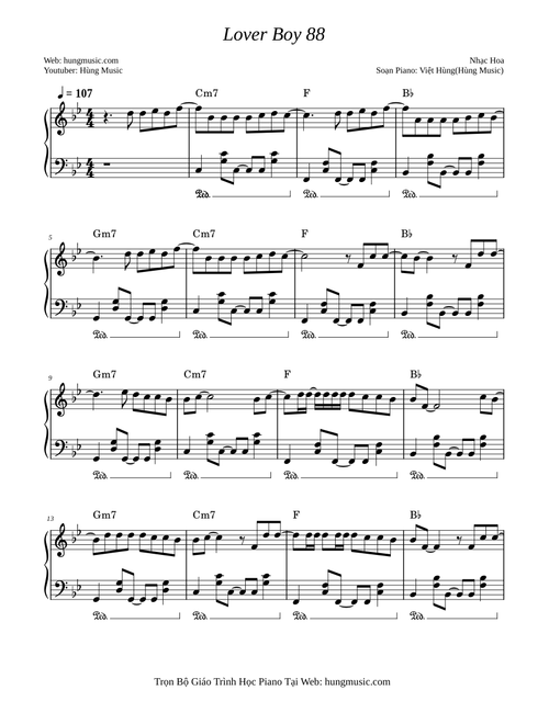 Lovers Boy 88 Sheet Piano